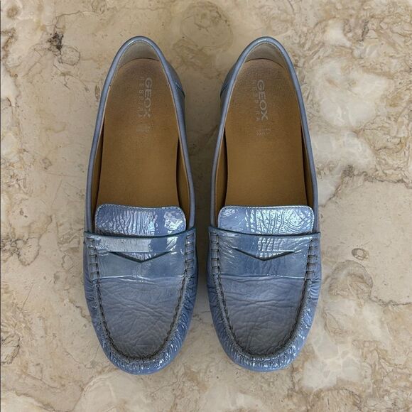 GEOX Blue Patent Leather Driving Loafers - Picture 6 of 11